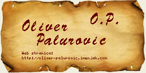 Oliver Palurović vizit kartica